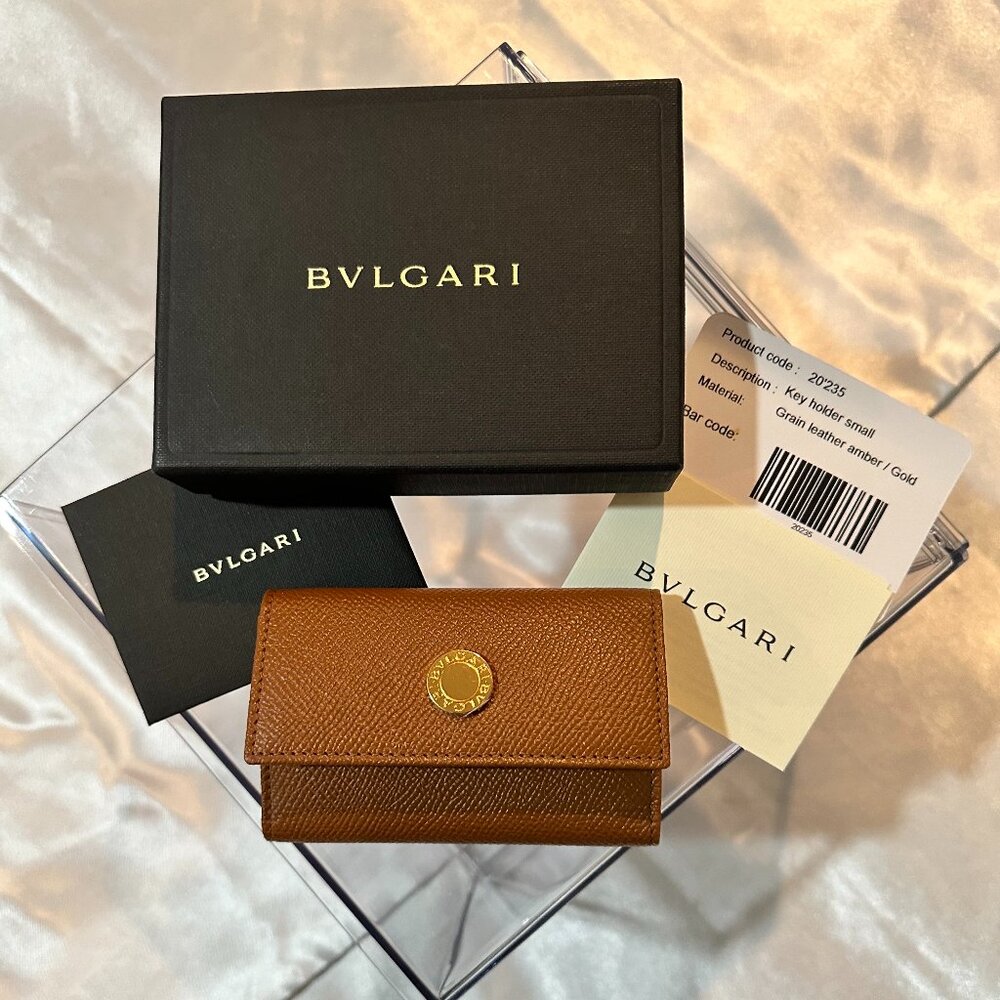 New BVLGARI BVLGARI Fine Italian Leather Key Holder Case (NWT)